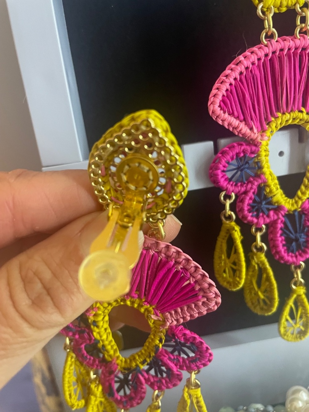 Mercedes Salazar Raffia Earrings - Picture 3 of 6